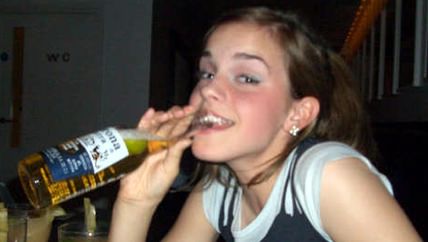 Emma Watson Drinking Beer