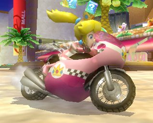 Peach on a bike!