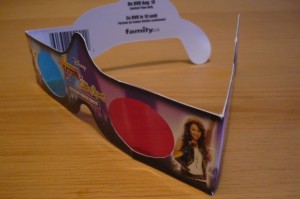 Cheap disposable blue and red 3D glasses ideal for including with children's DVDs