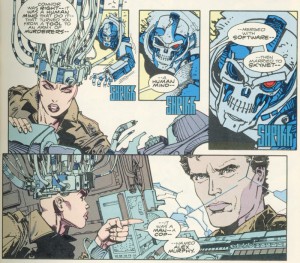 The link between Alex Murphy and Skynet from the Robocop versus Terminator comic