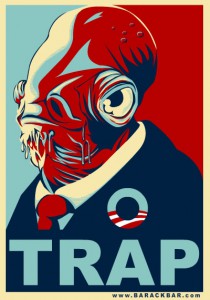 Obama poster parody with Admiral Ackbar