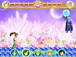 Sailor Moon DS Game La Luna Splende Screenshot Sailor Jupiter fighting Kunzite