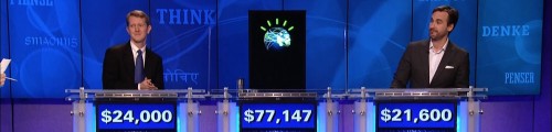 Watson the IBM Computer Beats Ken Jennings and Brad Rutter at Jeopardy
