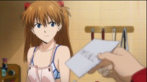 Asuka Cooking in a Bra and Apron in Evangelion 2.22 You Can (Not) Advance