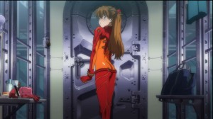Asuka in the Unit 03 Test Plug Suit Showing Her Ass in Evangelion 2.22 You Can (Not) Advance