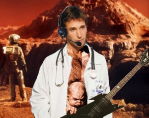 Noah Wyle as John Carter of Mars on vocals and Kuato on guitar