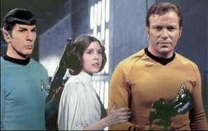 Spock, Princess Leia and Captain Kirk