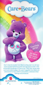 Care Bears coming 2012 - All new CGI series - AG Properties flyer