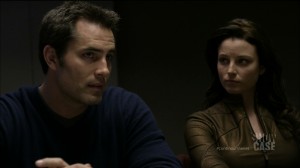 Continuum "A Stitch in Time" - Victor Webster as Carlos Fonnegra and Rachel Nichols as Kiera Cameron