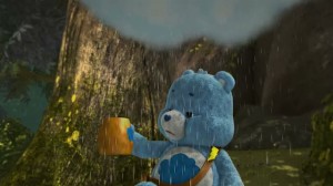 Grumpy Bear makes the best of a bad situation