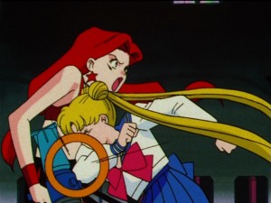 Sailor Moon episode 110 - Usagi knocks Eudial over