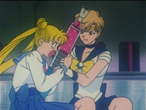 Sailor Moon episode 110 - Usagi struggles with Haruka