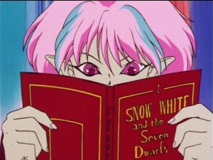 Sailor Moon episode 56 - Ann reading Snow White and the Seven Dwarfs