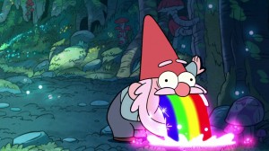 Gravity Falls - Gnome puking a rainbow