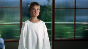 David played by Haley Joel Osment from A.I. Artificial Intelligence
