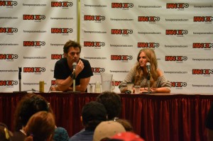 Billy Burke and Tracy Spiridakos at the Revolution Q&A at Fan Expo