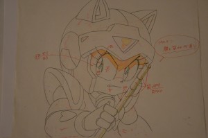 Samurai Pizza Cats - Polly Esther pencil sketch