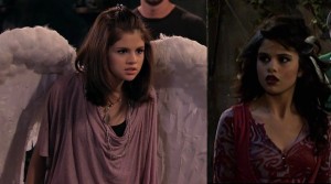 Selena Gomez as good and evil Alex Russo in Wizards of Waverly Place