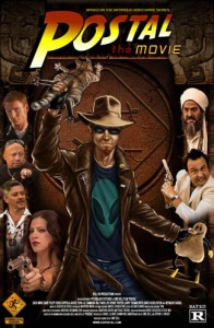 Postal movie poster spoofing Indiana Jones