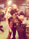 Gal-Gadot-and-Dwayne-Johnson-on-Set-in-Fast-and-Furious-6